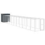 Petshop - Accesorii petshop - Culcusuri si custi - Custi interior si exterior - Cotet de pui cu incinta antracit 165x1271x181cm otel galvanizat - Infinity.ro