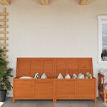 Casa si Gradina - Gradina si terasa - Mobilier exterior - Dulapuri si lazi depozitare exterior - Lada depozitare gradina maro 198,5x50x56,5 cm lemn masiv brad - Infinity.ro
