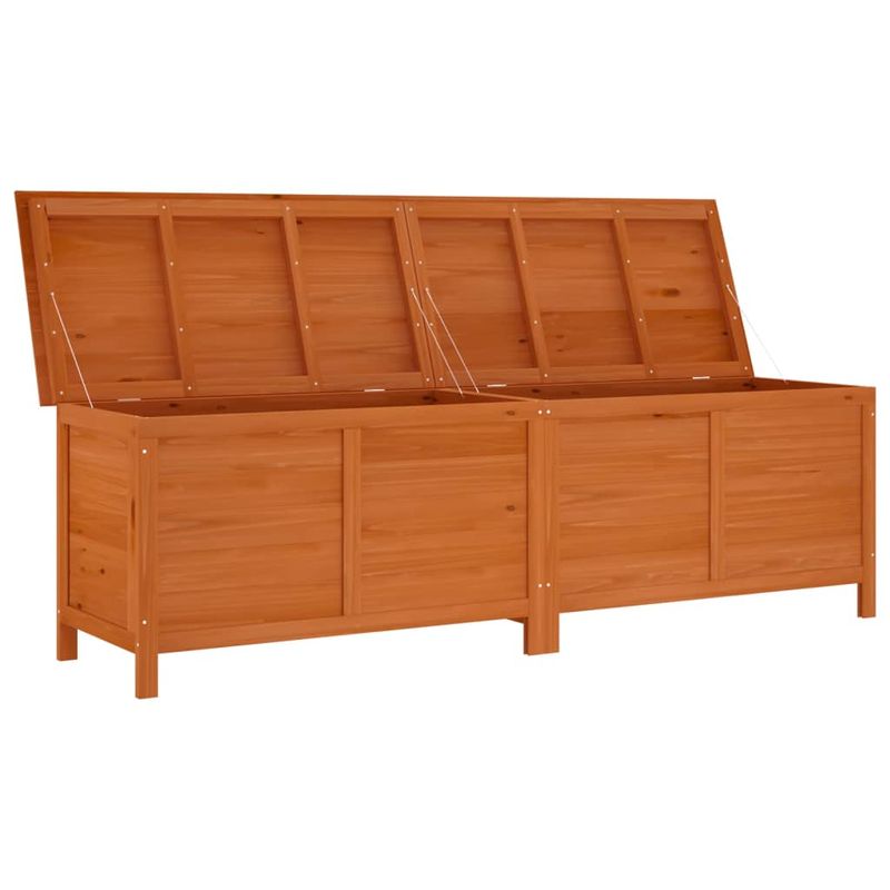 Casa si Gradina - Gradina si terasa - Mobilier exterior - Dulapuri si lazi depozitare exterior - Lada depozitare gradina maro 198,5x50x56,5 cm lemn masiv brad - Infinity.ro