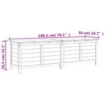 Casa si Gradina - Gradina si terasa - Mobilier exterior - Dulapuri si lazi depozitare exterior - Lada depozitare gradina maro 198,5x50x56,5 cm lemn masiv brad - Infinity.ro