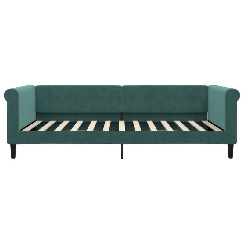 Casa si Gradina - Mobilier - Paturi si accesorii - Paturi - Cadru de pat, verde inchis, 100x200 cm, catifea - Infinity.ro