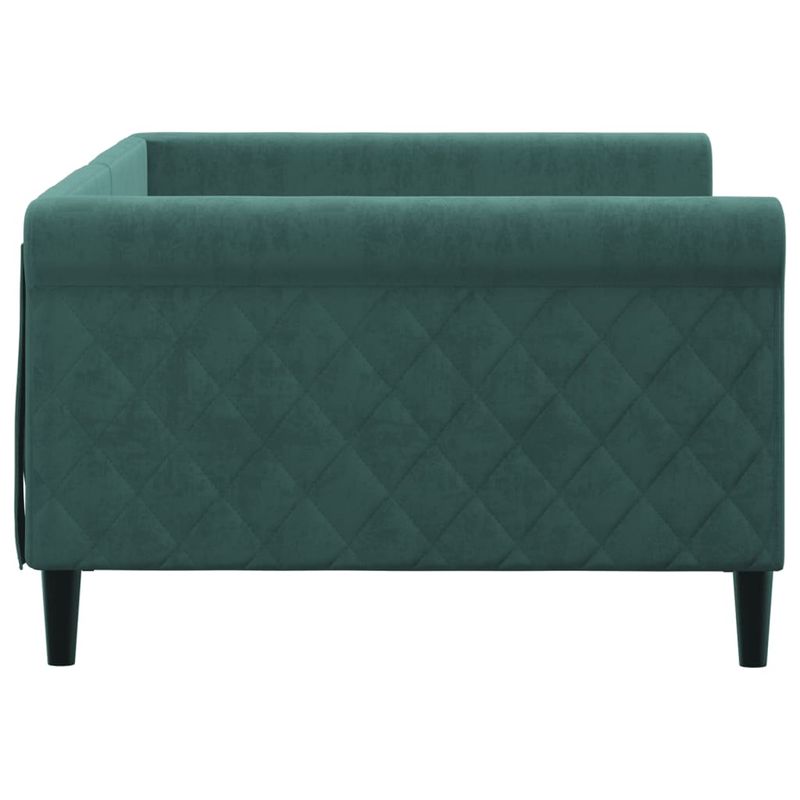 Casa si Gradina - Mobilier - Paturi si accesorii - Paturi - Cadru de pat, verde inchis, 100x200 cm, catifea - Infinity.ro