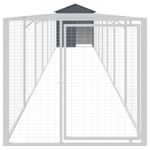 Petshop - Accesorii petshop - Culcusuri si custi - Custi interior si exterior - Cusca caine cu acoperis antracit 117x813x123 cm otel galvanizat - Infinity.ro