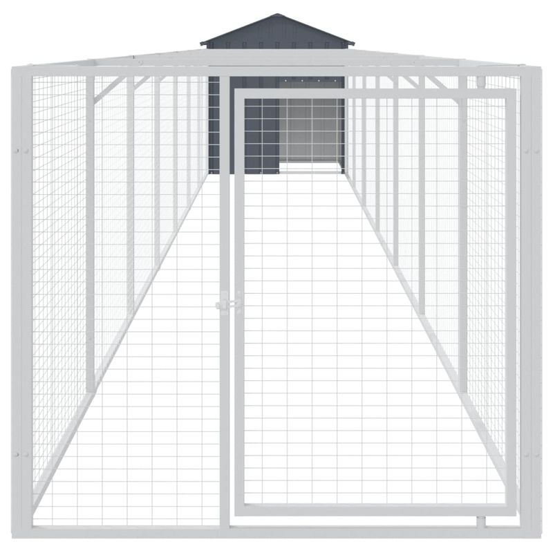 Petshop - Accesorii petshop - Culcusuri si custi - Custi interior si exterior - Cusca caine cu acoperis antracit 117x813x123 cm otel galvanizat - Infinity.ro