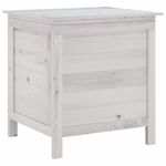 Casa si Gradina - Gradina si terasa - Mobilier exterior - Dulapuri si lazi depozitare exterior - Lada depozitare de gradina alb 50x49x56,5 cm lemn masiv de brad - Infinity.ro