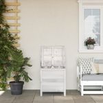 Casa si Gradina - Gradina si terasa - Mobilier exterior - Dulapuri si lazi depozitare exterior - Lada depozitare de gradina alb 50x49x56,5 cm lemn masiv de brad - Infinity.ro