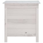 Casa si Gradina - Gradina si terasa - Mobilier exterior - Dulapuri si lazi depozitare exterior - Lada depozitare de gradina alb 50x49x56,5 cm lemn masiv de brad - Infinity.ro