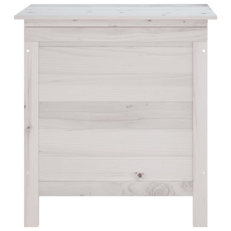 Casa si Gradina - Gradina si terasa - Mobilier exterior - Dulapuri si lazi depozitare exterior - Lada depozitare de gradina alb 50x49x56,5 cm lemn masiv de brad - Infinity.ro