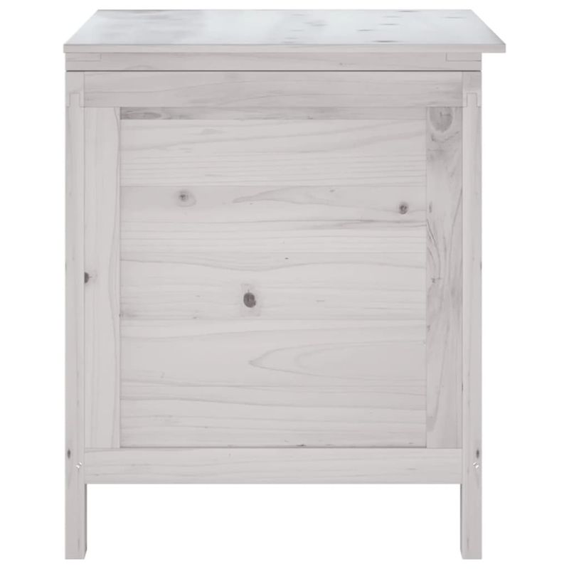 Casa si Gradina - Gradina si terasa - Mobilier exterior - Dulapuri si lazi depozitare exterior - Lada depozitare de gradina alb 50x49x56,5 cm lemn masiv de brad - Infinity.ro