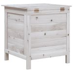 Casa si Gradina - Gradina si terasa - Mobilier exterior - Dulapuri si lazi depozitare exterior - Lada depozitare de gradina alb 50x49x56,5 cm lemn masiv de brad - Infinity.ro