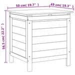 Casa si Gradina - Gradina si terasa - Mobilier exterior - Dulapuri si lazi depozitare exterior - Lada depozitare de gradina alb 50x49x56,5 cm lemn masiv de brad - Infinity.ro