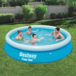 Casa si Gradina - Gradina si terasa - Piscine si accesorii - Piscine - Bestway Piscina gonflabila Fast Set, 366x76 cm, rotunda, 57273 - Infinity.ro