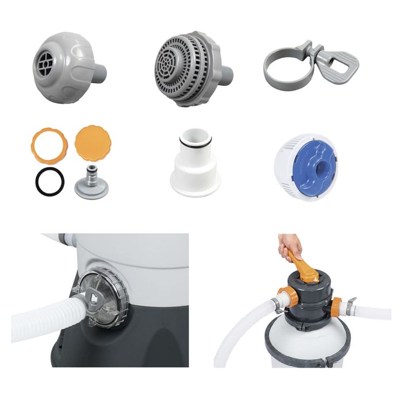 Casa si Gradina - Constructii - Scari si accesorii interioare - Alte accesorii pentru piscine - Bestway Pompa de filtrare cu nisip Flowclear - Infinity.ro