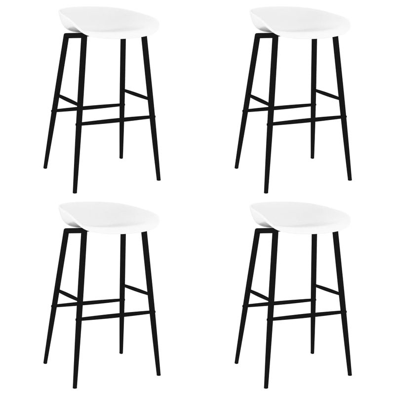 Casa si Gradina - Mobilier - Seturi de mobilier - Seturi bucatarie - Set mobilier de bar, 5 piese, negru si alb - Infinity.ro