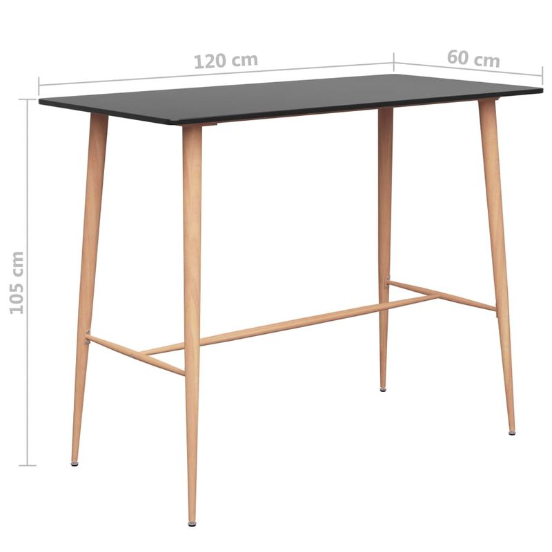 Casa si Gradina - Mobilier - Seturi de mobilier - Seturi bucatarie - Set mobilier de bar, 5 piese, negru si alb - Infinity.ro