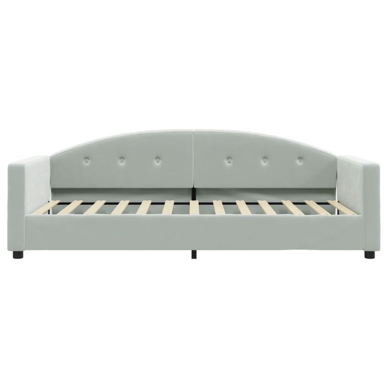 Casa si Gradina - Mobilier - Paturi si accesorii - Paturi - Cadru de pat, gri deschis, 90x200 cm, catifea - Infinity.ro