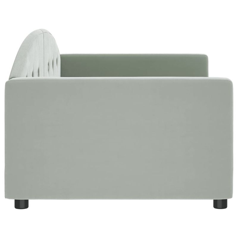 Casa si Gradina - Mobilier - Paturi si accesorii - Paturi - Cadru de pat, gri deschis, 90x200 cm, catifea - Infinity.ro