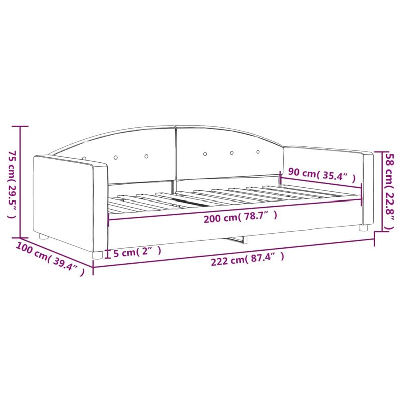 Casa si Gradina - Mobilier - Paturi si accesorii - Paturi - Cadru de pat, gri deschis, 90x200 cm, catifea - Infinity.ro