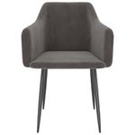 Casa si Gradina - Mobilier - Scaune si fotolii - Scaune - Scaune de bucatarie, 2 buc., gri inchis, catifea - Infinity.ro