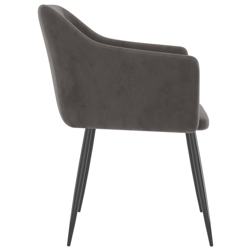 Casa si Gradina - Mobilier - Scaune si fotolii - Scaune - Scaune de bucatarie, 2 buc., gri inchis, catifea - Infinity.ro