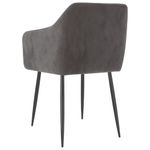 Casa si Gradina - Mobilier - Scaune si fotolii - Scaune - Scaune de bucatarie, 2 buc., gri inchis, catifea - Infinity.ro