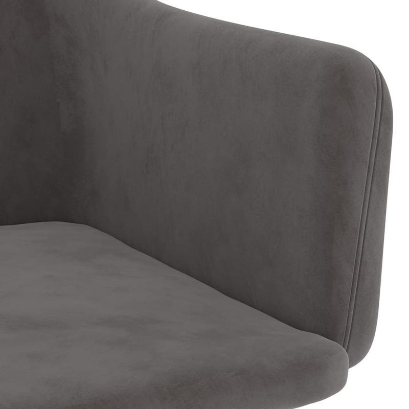 Casa si Gradina - Mobilier - Scaune si fotolii - Scaune - Scaune de bucatarie, 2 buc., gri inchis, catifea - Infinity.ro