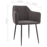 Casa si Gradina - Mobilier - Scaune si fotolii - Scaune - Scaune de bucatarie, 2 buc., gri inchis, catifea - Infinity.ro