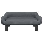 Casa si Gradina - Mobilier - Mobilier copii - Mobilier camera copiilor - Canapea pentru copii, gri inchis, 70x40x24 cm, catifea - Infinity.ro