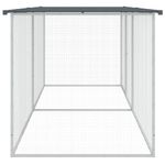 Petshop - Accesorii petshop - Culcusuri si custi - Custi interior si exterior - Cotet pui cu acoperis, antracit, 203x98x90 cm, otel galvanizat - Infinity.ro