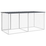 Petshop - Accesorii petshop - Culcusuri si custi - Custi interior si exterior - Cotet pui cu acoperis, antracit, 203x98x90 cm, otel galvanizat - Infinity.ro