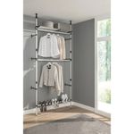 Casa si Gradina - Mobilier - Dulapuri si sifoniere - Sifoniere - Sistem sifonier telescopic, cu bare si raft, aluminiu - Infinity.ro