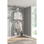 Casa si Gradina - Mobilier - Dulapuri si sifoniere - Sifoniere - Sistem sifonier telescopic, cu bare si raft, aluminiu - Infinity.ro