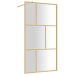 Casa si Gradina - Sanitare - Cazi si cabine de dus - Paravane si usi - Paravan de dus walk-in auriu 115x195 cm sticla ESG transparenta - Infinity.ro