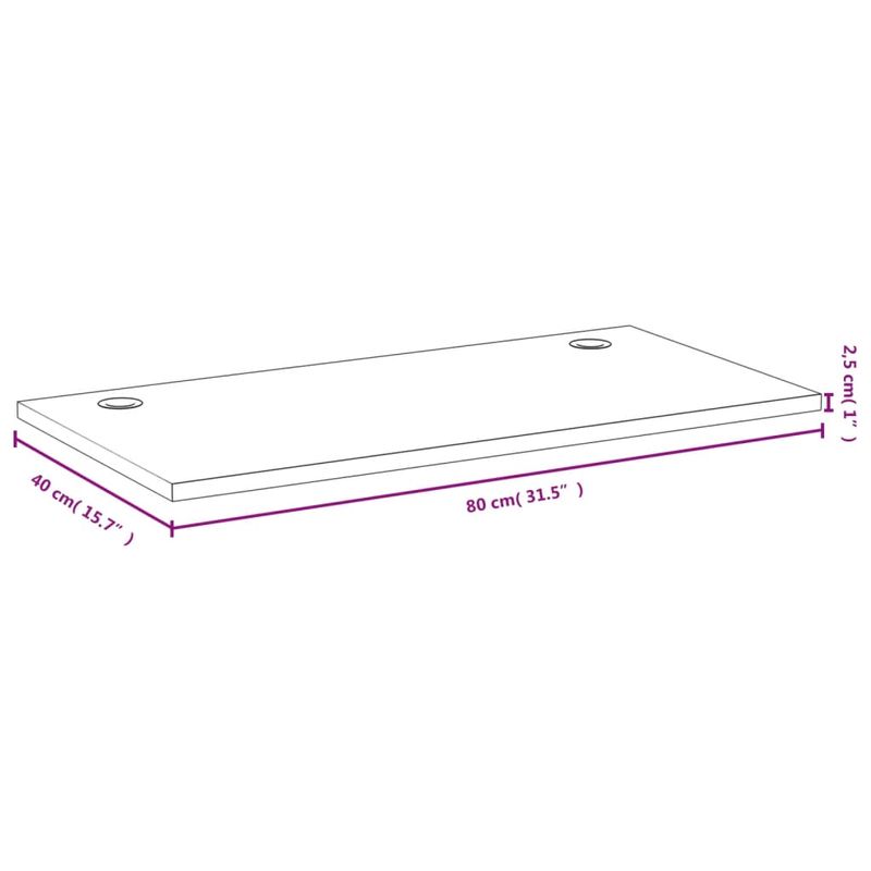 Casa si Gradina - Mobilier - Feronerie si accesorii mobila - Blat de masa, 80x40x2,5 cm, bambus, model drept - Infinity.ro