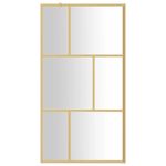 Casa si Gradina - Sanitare - Cazi si cabine de dus - Paravane si usi - Paravan de dus walk-in auriu 115x195 cm sticla ESG transparenta - Infinity.ro