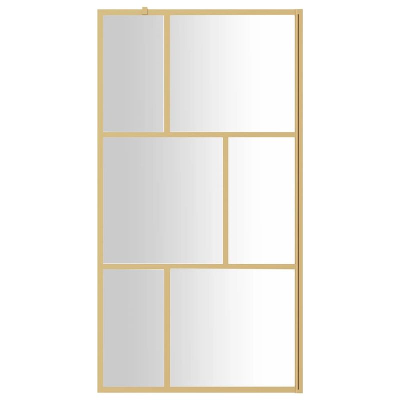Casa si Gradina - Sanitare - Cazi si cabine de dus - Paravane si usi - Paravan de dus walk-in auriu 115x195 cm sticla ESG transparenta - Infinity.ro