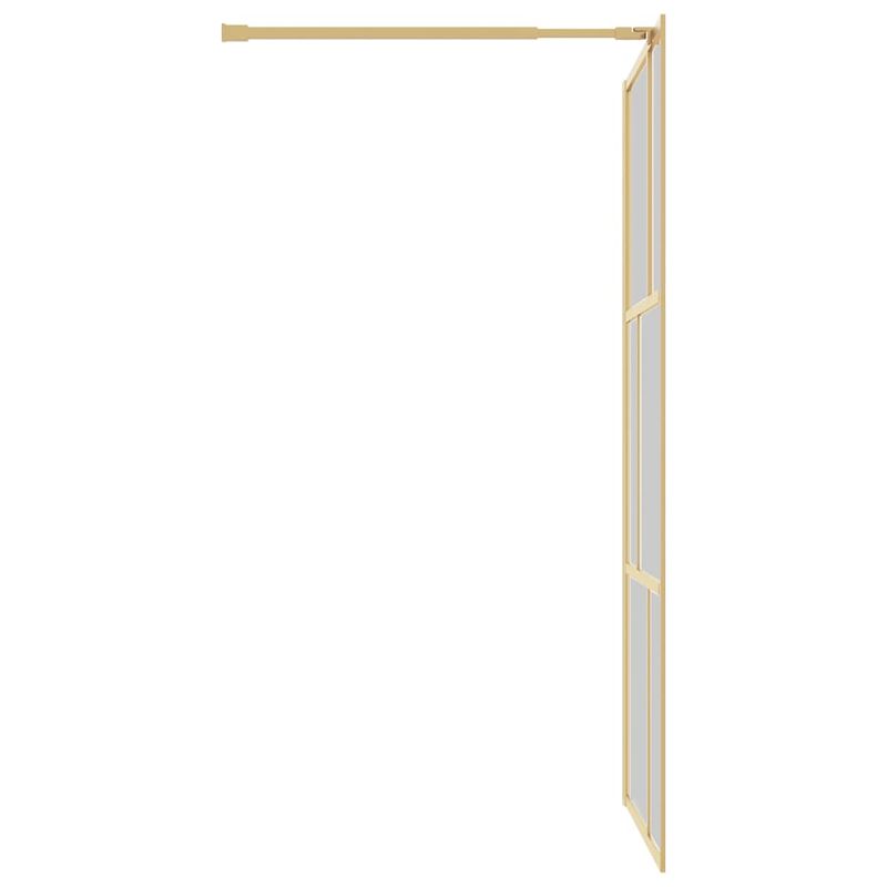 Casa si Gradina - Sanitare - Cazi si cabine de dus - Paravane si usi - Paravan de dus walk-in auriu 115x195 cm sticla ESG transparenta - Infinity.ro