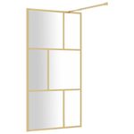 Casa si Gradina - Sanitare - Cazi si cabine de dus - Paravane si usi - Paravan de dus walk-in auriu 115x195 cm sticla ESG transparenta - Infinity.ro