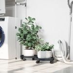 Casa si Gradina - Gradinarit si plante - Plante si ghivece - Ghivece si suporturi - Carucioare pentru plante cu roti 2 buc. gri diametru 34cm 35kg - Infinity.ro