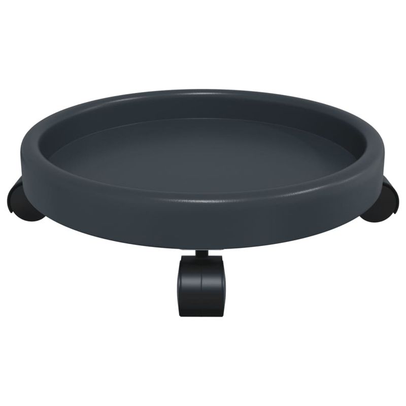 Casa si Gradina - Gradinarit si plante - Plante si ghivece - Ghivece si suporturi - Carucioare pentru plante cu roti 2 buc. gri diametru 34cm 35kg - Infinity.ro