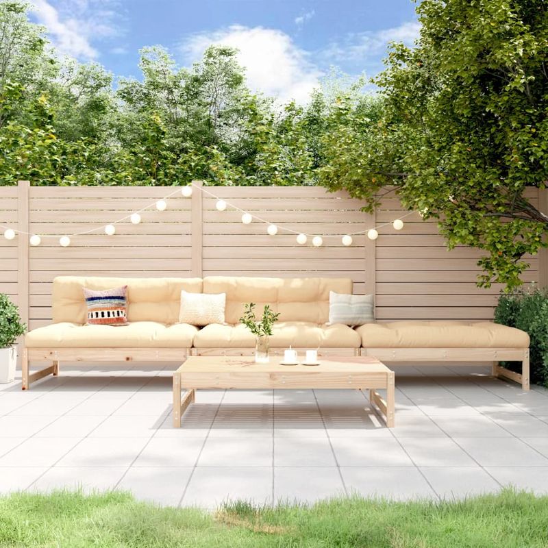 Casa si Gradina - Gradina si terasa - Mobilier exterior - Seturi mobila gradina - Set mobilier relaxare de gradina, 4 piese, lemn masiv de pin - Infinity.ro