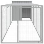 Petshop - Accesorii petshop - Culcusuri si custi - Custi interior si exterior - Cotet pui cu incinta gri deschis 110x405x110 cm otel galvanizat - Infinity.ro