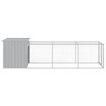 Petshop - Accesorii petshop - Culcusuri si custi - Custi interior si exterior - Cotet pui cu incinta gri deschis 110x405x110 cm otel galvanizat - Infinity.ro
