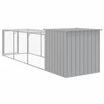 Petshop - Accesorii petshop - Culcusuri si custi - Custi interior si exterior - Cotet pui cu incinta gri deschis 110x405x110 cm otel galvanizat - Infinity.ro
