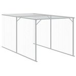 Petshop - Accesorii petshop - Culcusuri si custi - Custi interior si exterior - Cotet pui cu incinta gri deschis 110x405x110 cm otel galvanizat - Infinity.ro