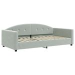 Casa si Gradina - Mobilier - Paturi si accesorii - Paturi - Cadru de pat, gri deschis, 100x200 cm, catifea - Infinity.ro