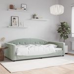 Casa si Gradina - Mobilier - Paturi si accesorii - Paturi - Cadru de pat, gri deschis, 100x200 cm, catifea - Infinity.ro
