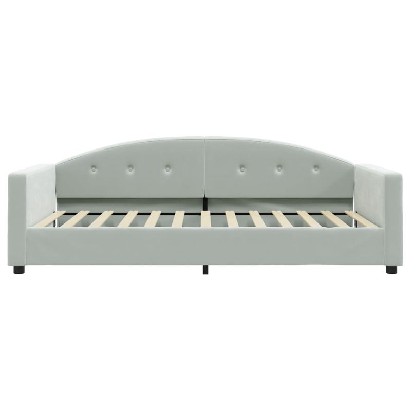 Casa si Gradina - Mobilier - Paturi si accesorii - Paturi - Cadru de pat, gri deschis, 100x200 cm, catifea - Infinity.ro