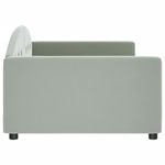 Casa si Gradina - Mobilier - Paturi si accesorii - Paturi - Cadru de pat, gri deschis, 100x200 cm, catifea - Infinity.ro