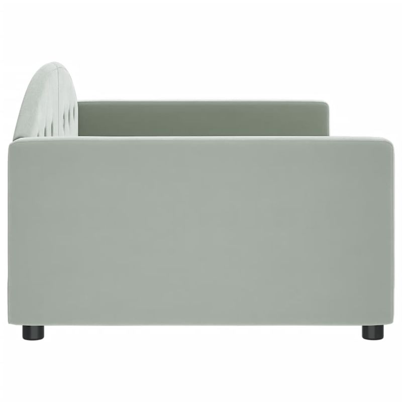 Casa si Gradina - Mobilier - Paturi si accesorii - Paturi - Cadru de pat, gri deschis, 100x200 cm, catifea - Infinity.ro